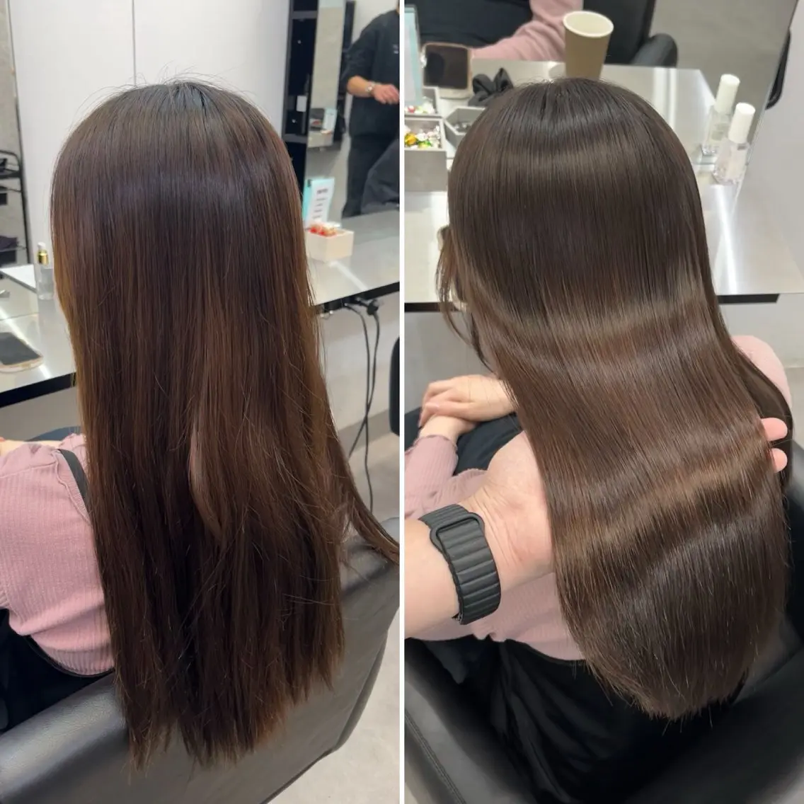 ロング カット ヘアカラー 縮毛矯正 トリートメント 髪質改善/縮毛矯正 梅田茶屋町/西尾祐作のヘアスタイル