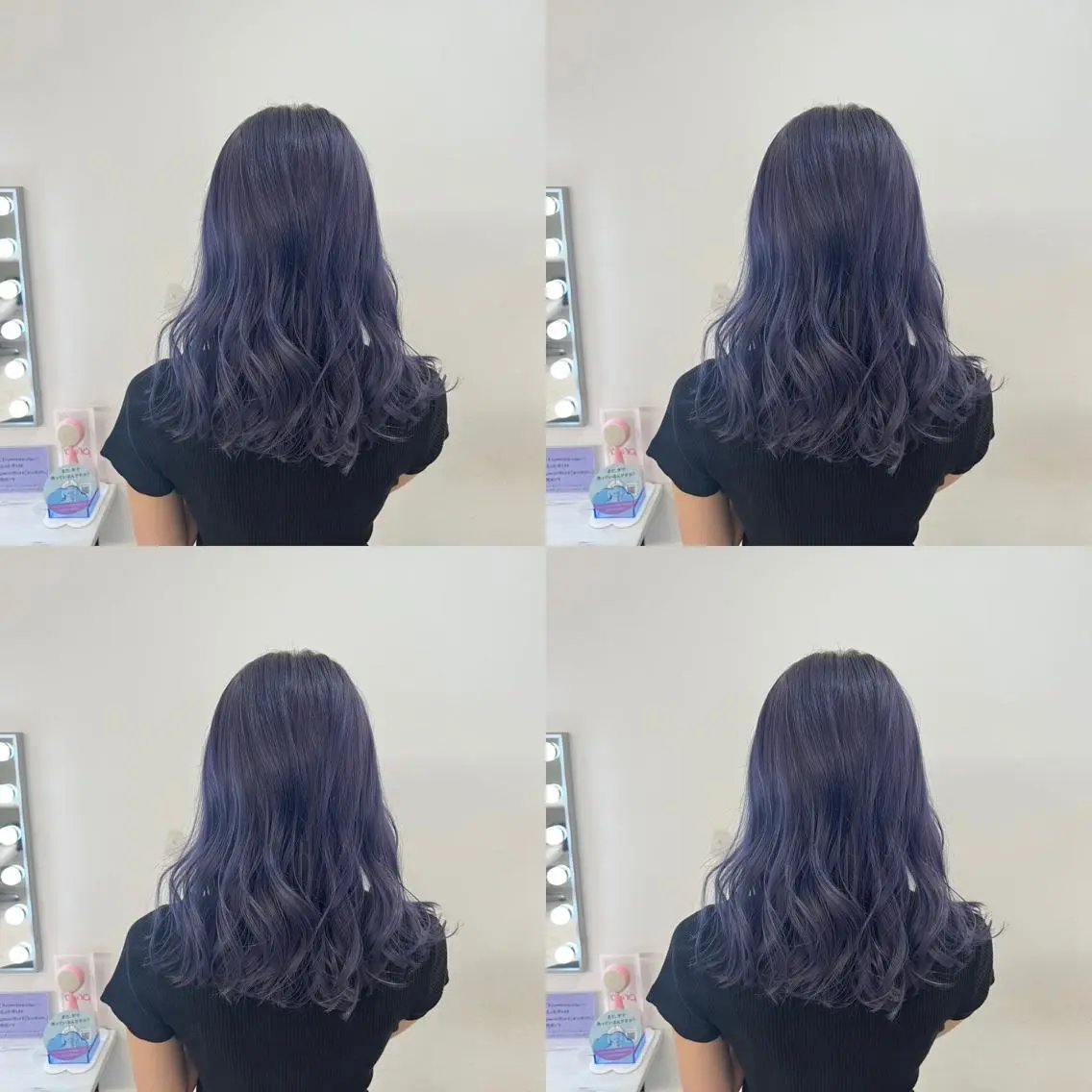 ミディアム カラー ブルーカラー ブルーラベンダー ラベンダーカラー ✨レイヤー/髪質改善 /エクステ✨ナカムラのヘアスタイル