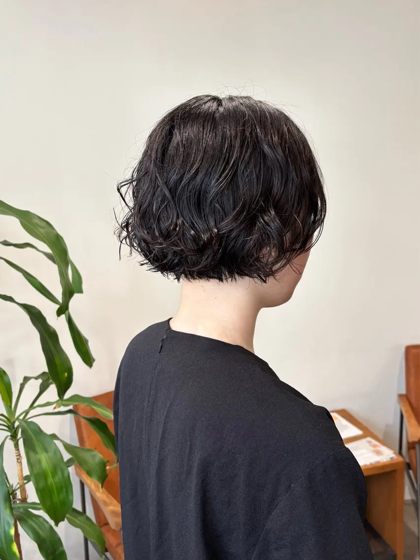 ショート パーマ ボブ カット パーマ 梅田美容室/カット /Maoのヘアスタイル