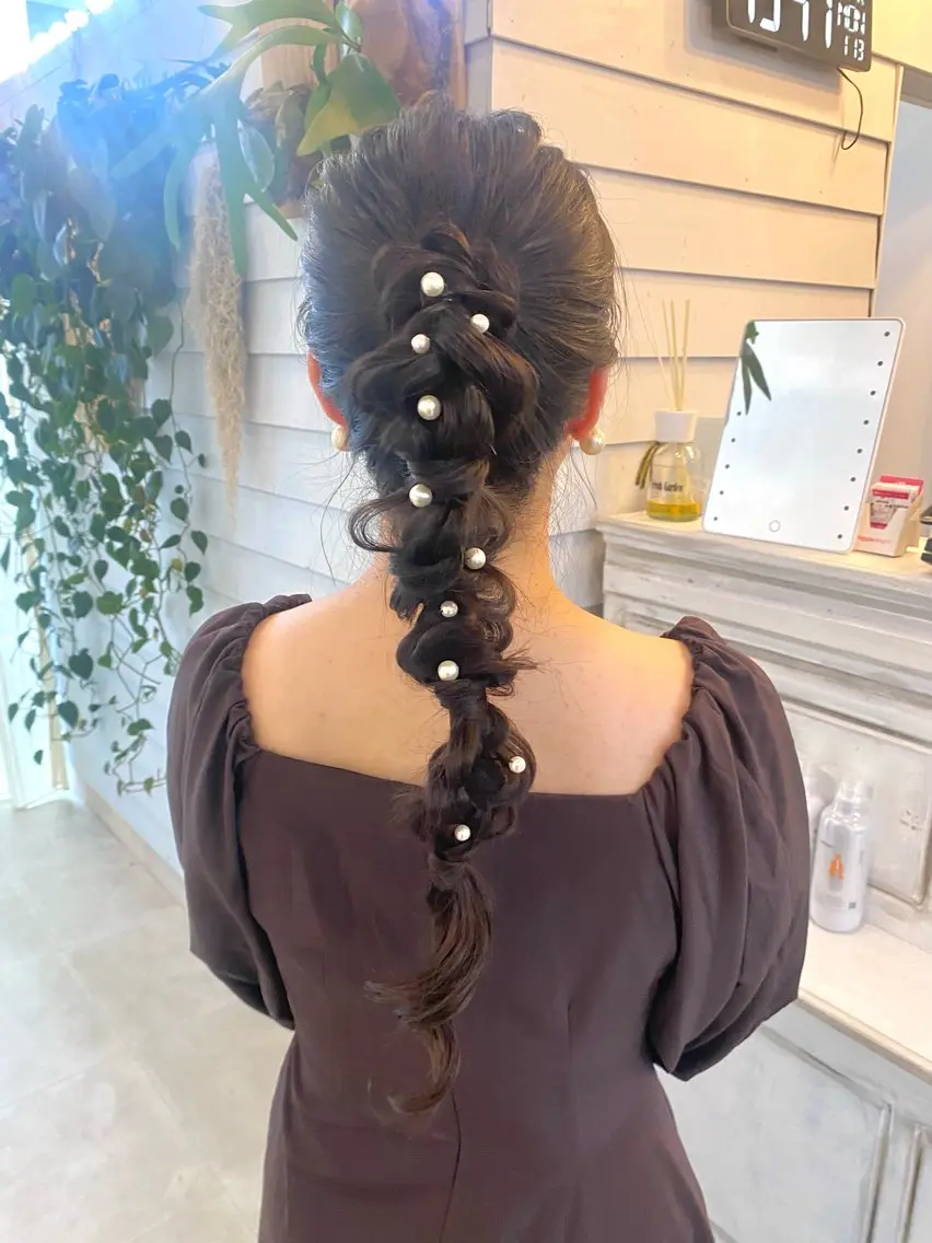 ロング ヘアアレンジ GiseL博多筑紫口 杏実のヘアスタイル