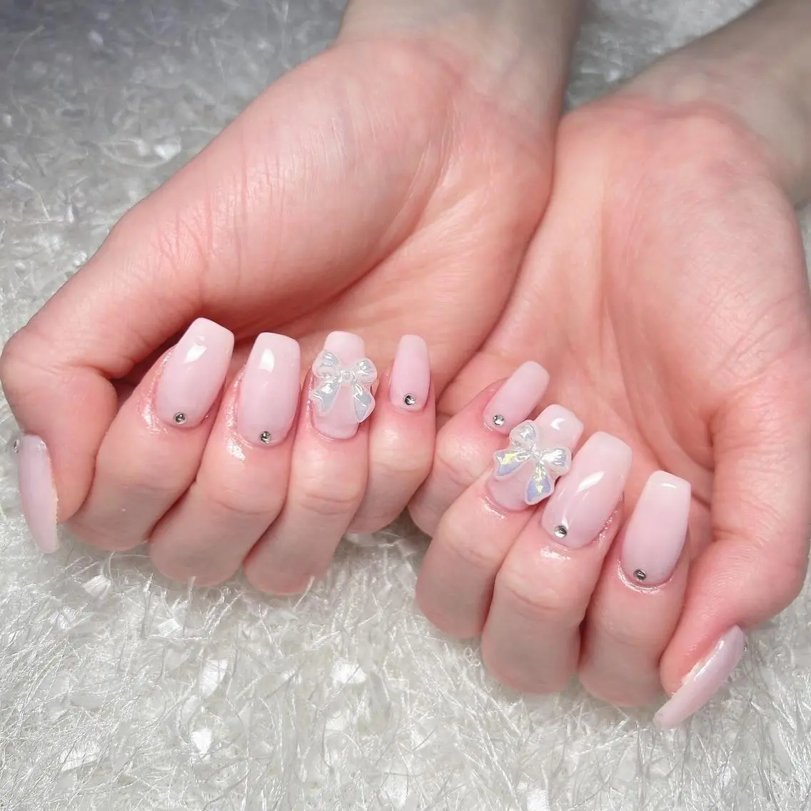 ネイル 長さ出し フレンチネイル ジェルネイル グラデーション 韓国ネイル ハンドネイル Nail&eye Belire 新宿のネイルデザイン