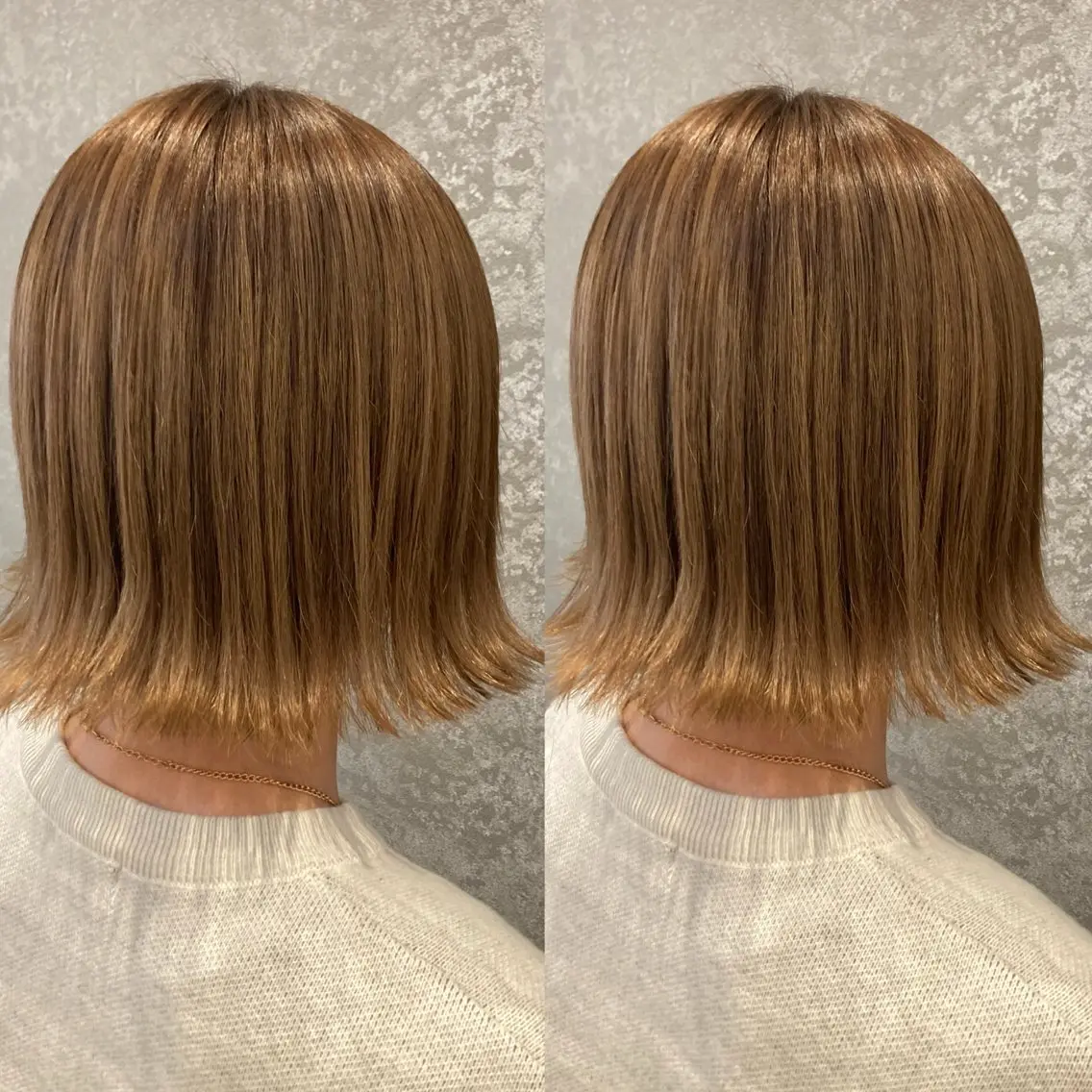 ミディアム カラー ベージュカラー ブリーチ ブラウンカラー み うのヘアスタイル