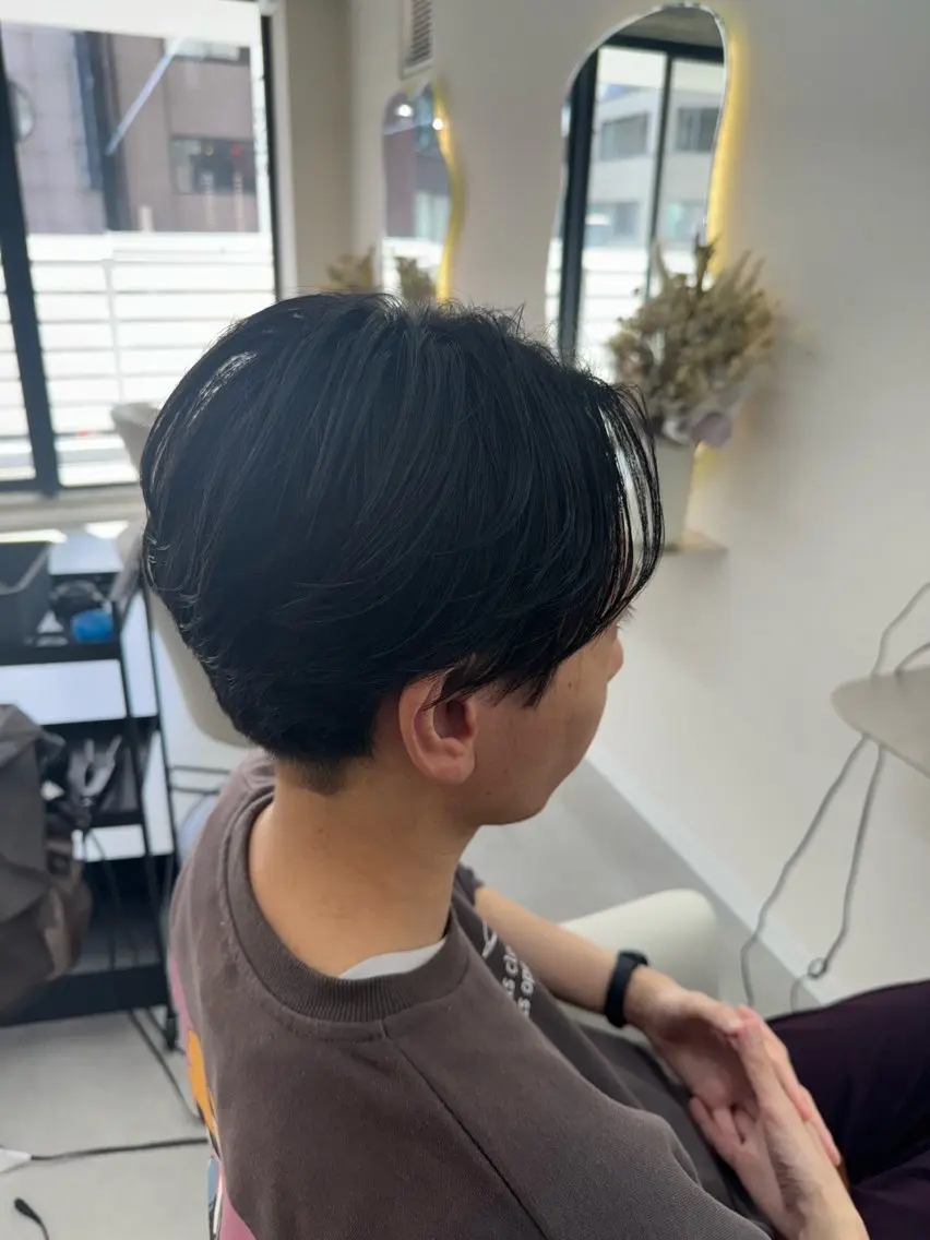 ミディアム メンズ センターパート 【メンズ特化】池袋 韓国スタイル飯塚のヘアスタイル