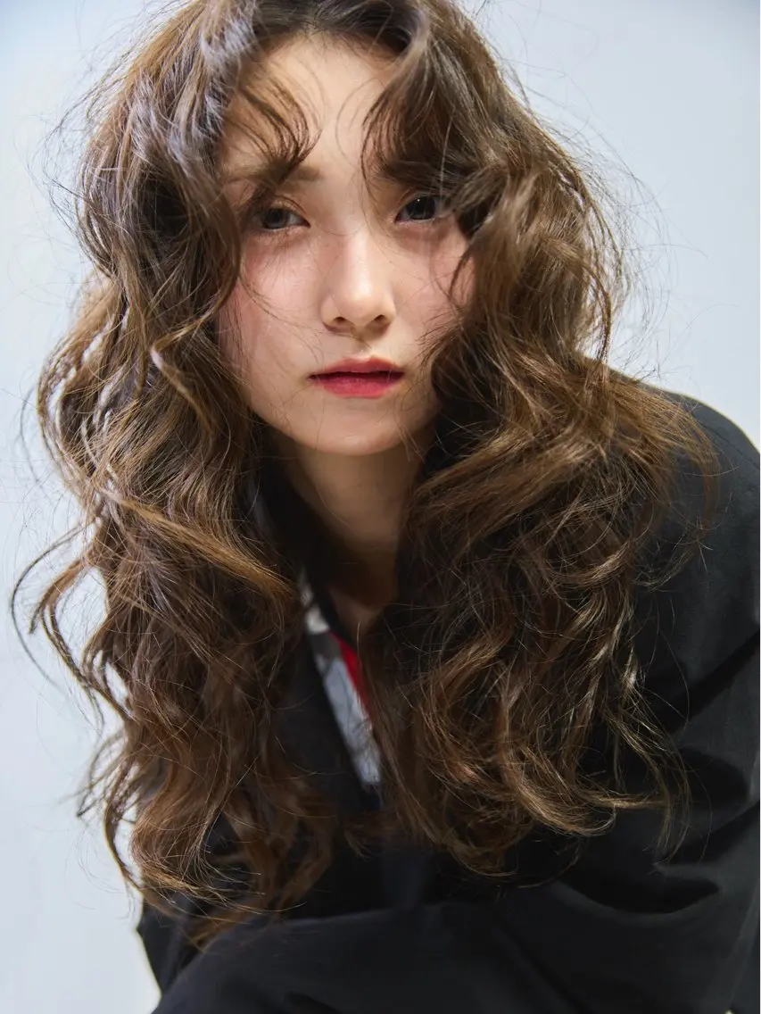 ロング パーマ ボブ レイヤーカット デジタルパーマ カット ヘアカラー パーマ 【お洒落パーマ】 Elme　肥塚康汰郎のヘアスタイル
