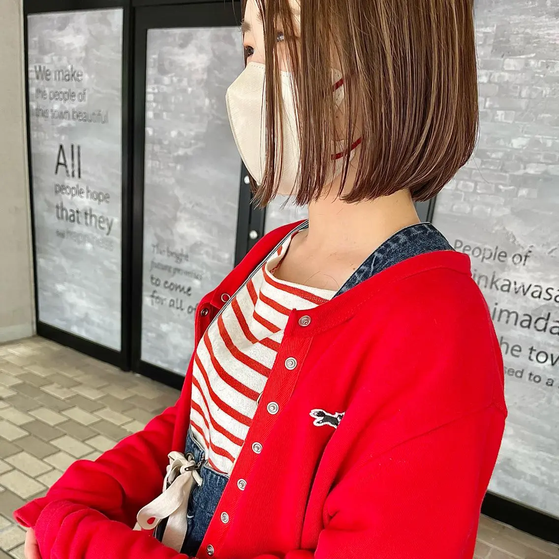 ミディアム カット ヘアカラー トリートメント 荒川 ひなの 新川崎のヘアスタイル