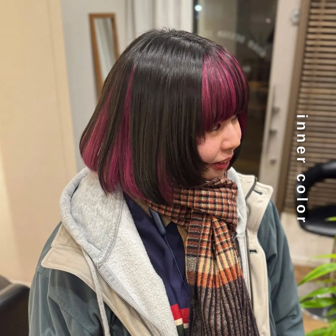 ミディアム カラー インナーカラー ヘアカラー トリートメント ヘアセット しんのすけ /モデルさん募集中のヘアスタイル