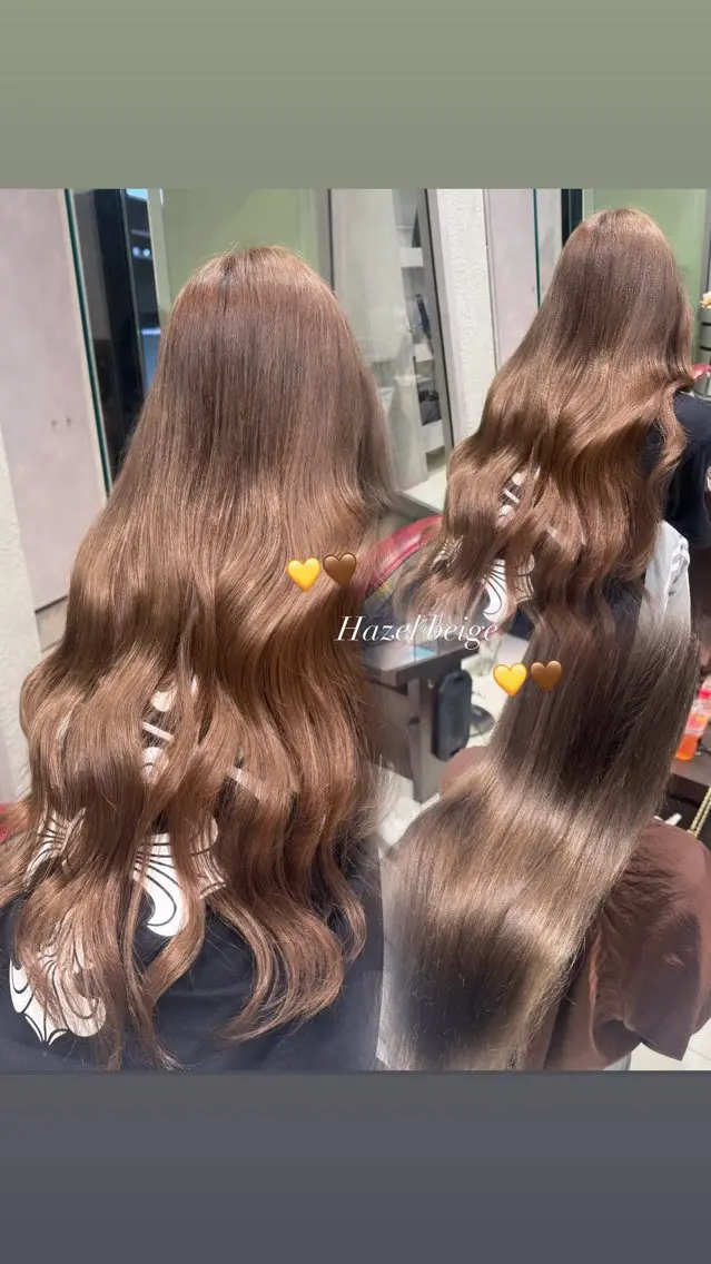 カラー ヘーゼル Earth🎀 のんのヘアスタイル
