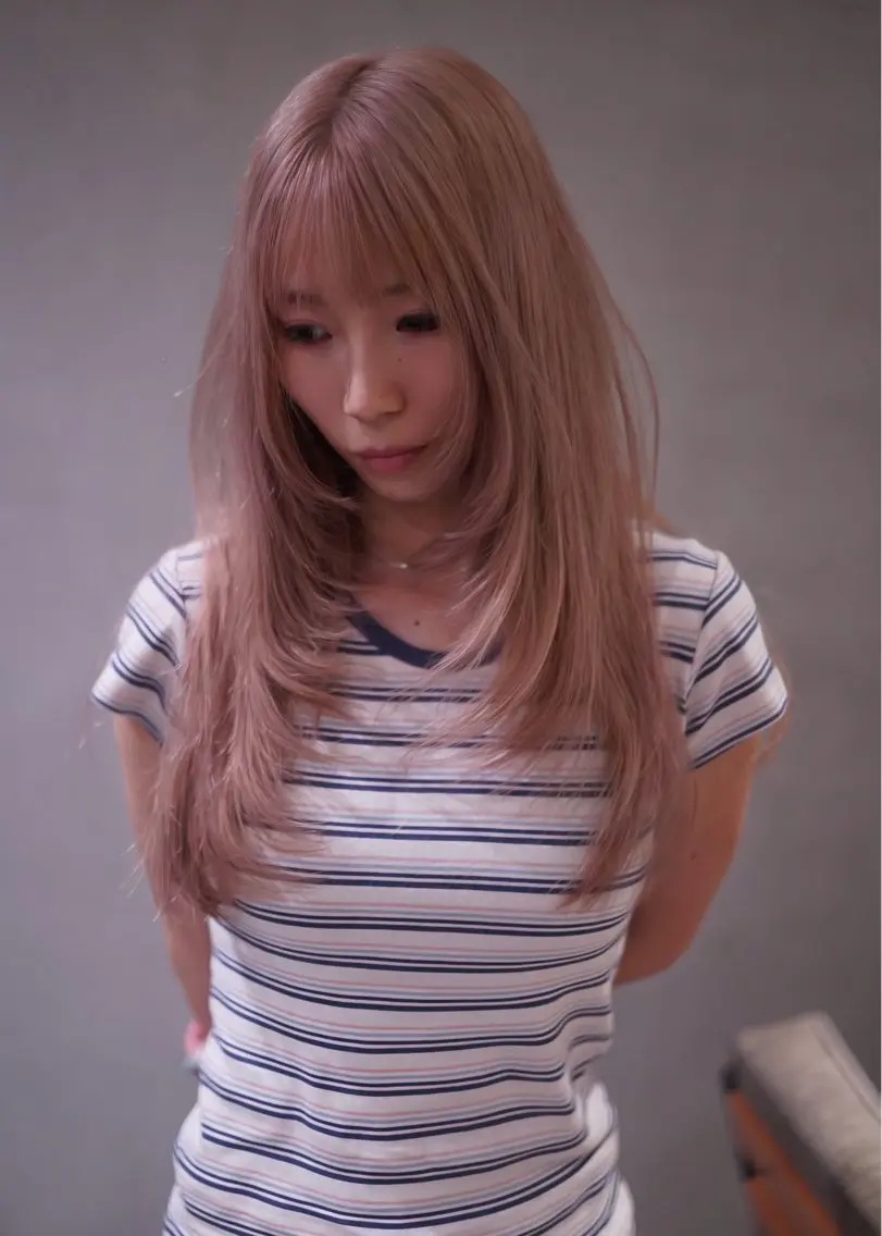 カラー ヘアカラー トリートメント ハイトーン/デザイン カラー/kaedeのヘアスタイル