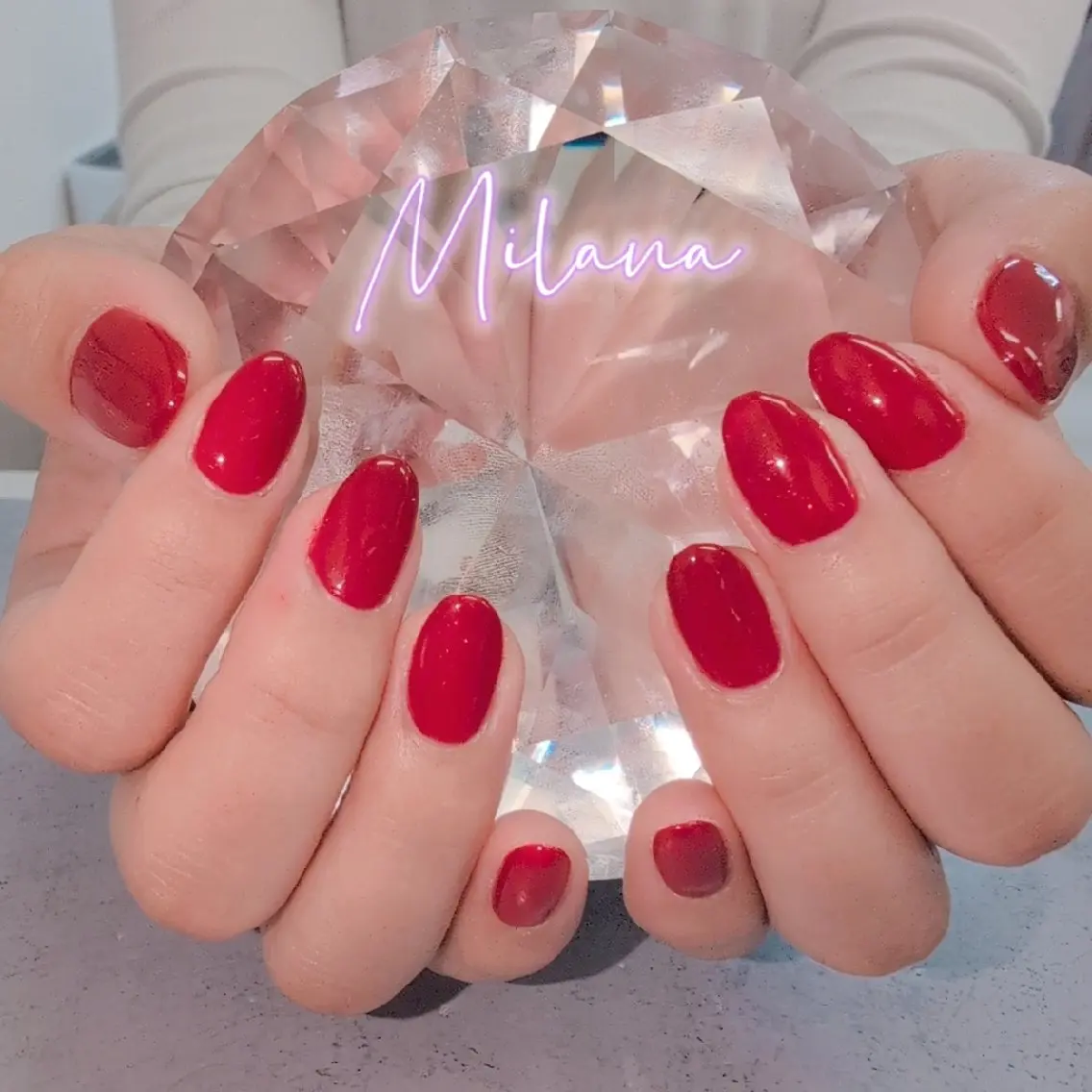 ネイル ワンカラーネイル ハンドネイル Milana 川瀬のネイルデザイン
