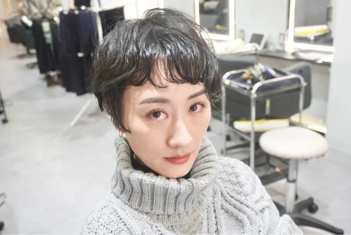 ショート パーマ ショートヘア ミヤザキ ユタカのヘアスタイル