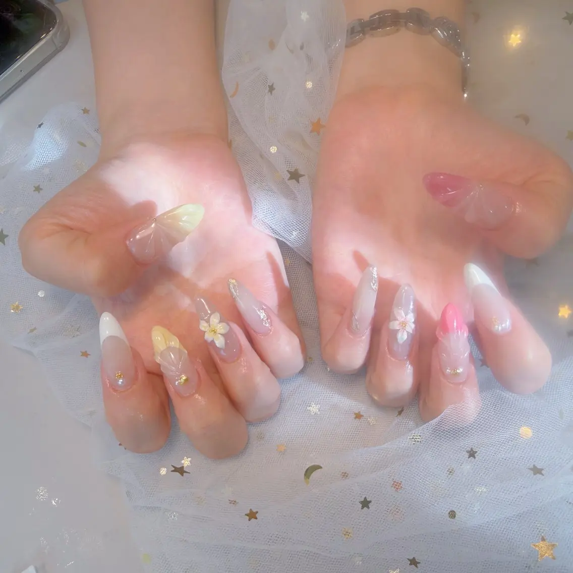 ネイル 長さ出し 持ち込み 夏ネイル U.MI Nail Salonのネイルデザイン