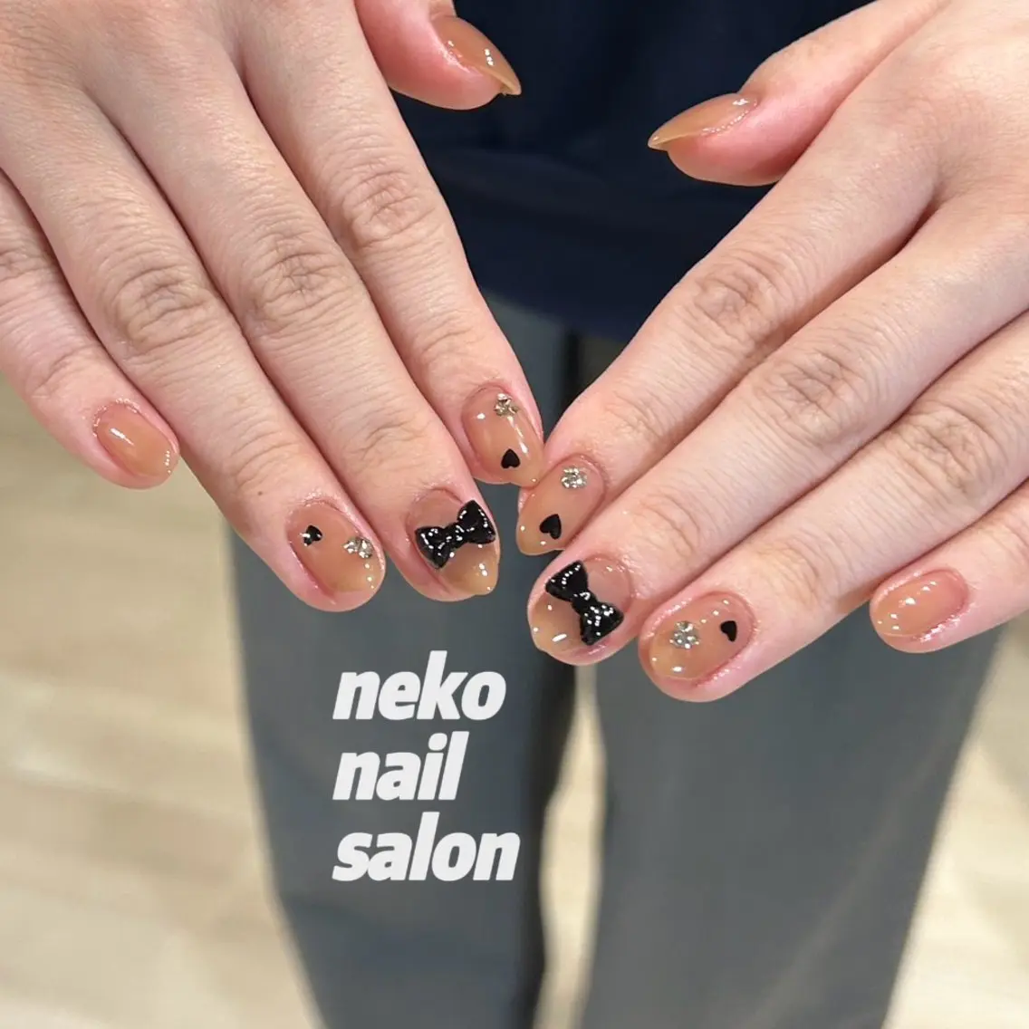 ネイル ガーリー 韓国ネイル ハンドネイル neko nailのネイルデザイン