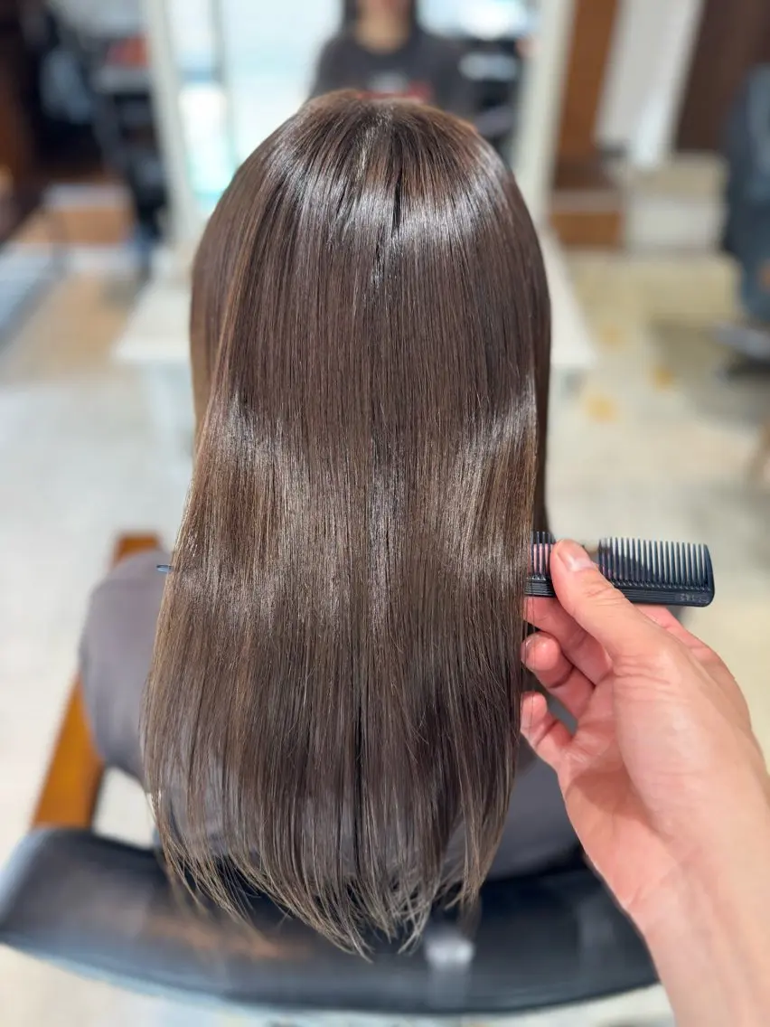 ミディアム カット ヘアカラー トリートメント aletta 大森町のヘアスタイル