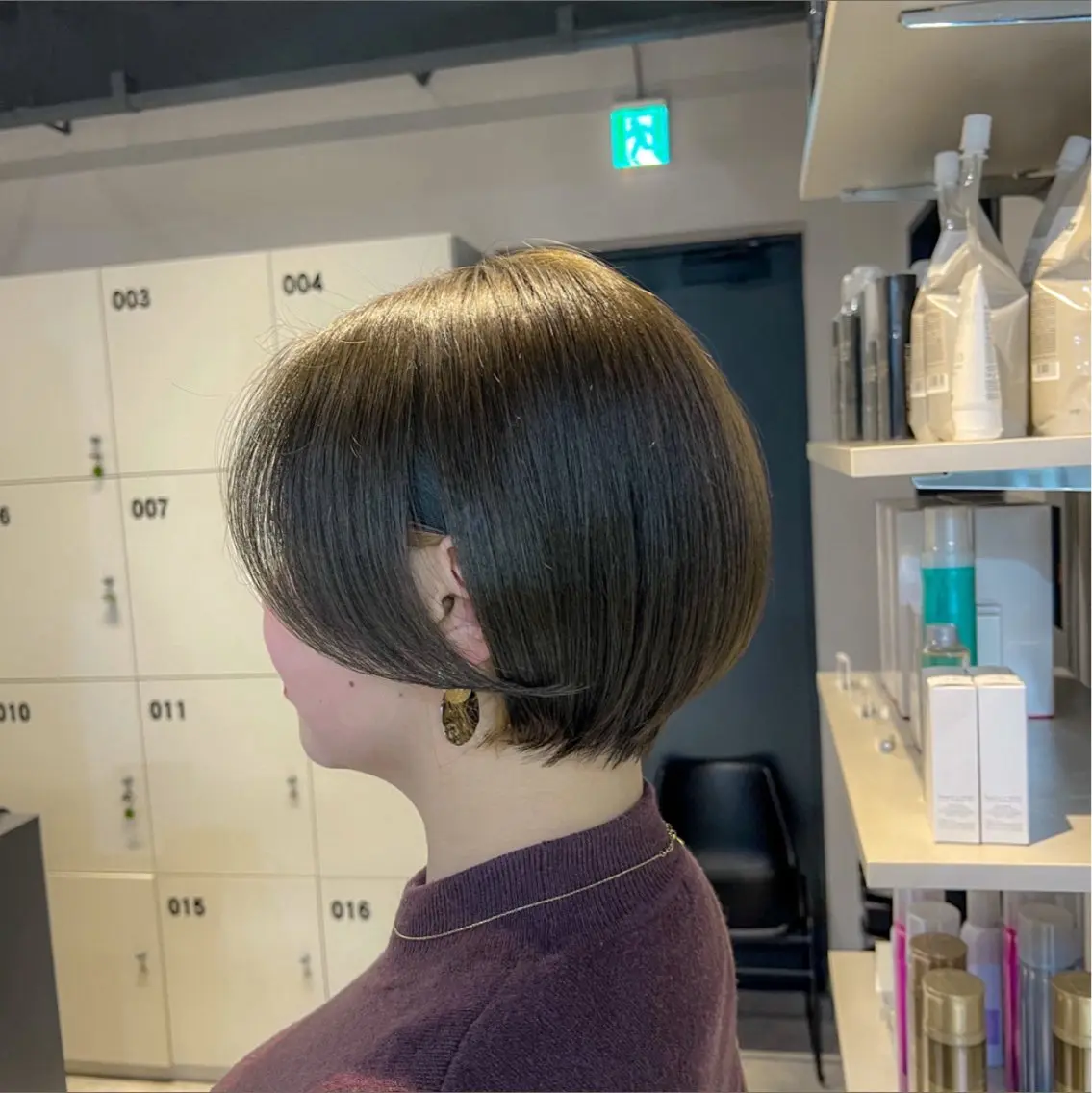 ショート ショートボブ ケアカラー ボブ ショートヘア カット ヘアカラー 恵比寿韓国レイヤー× 艶透明感カラー大場のヘアスタイル