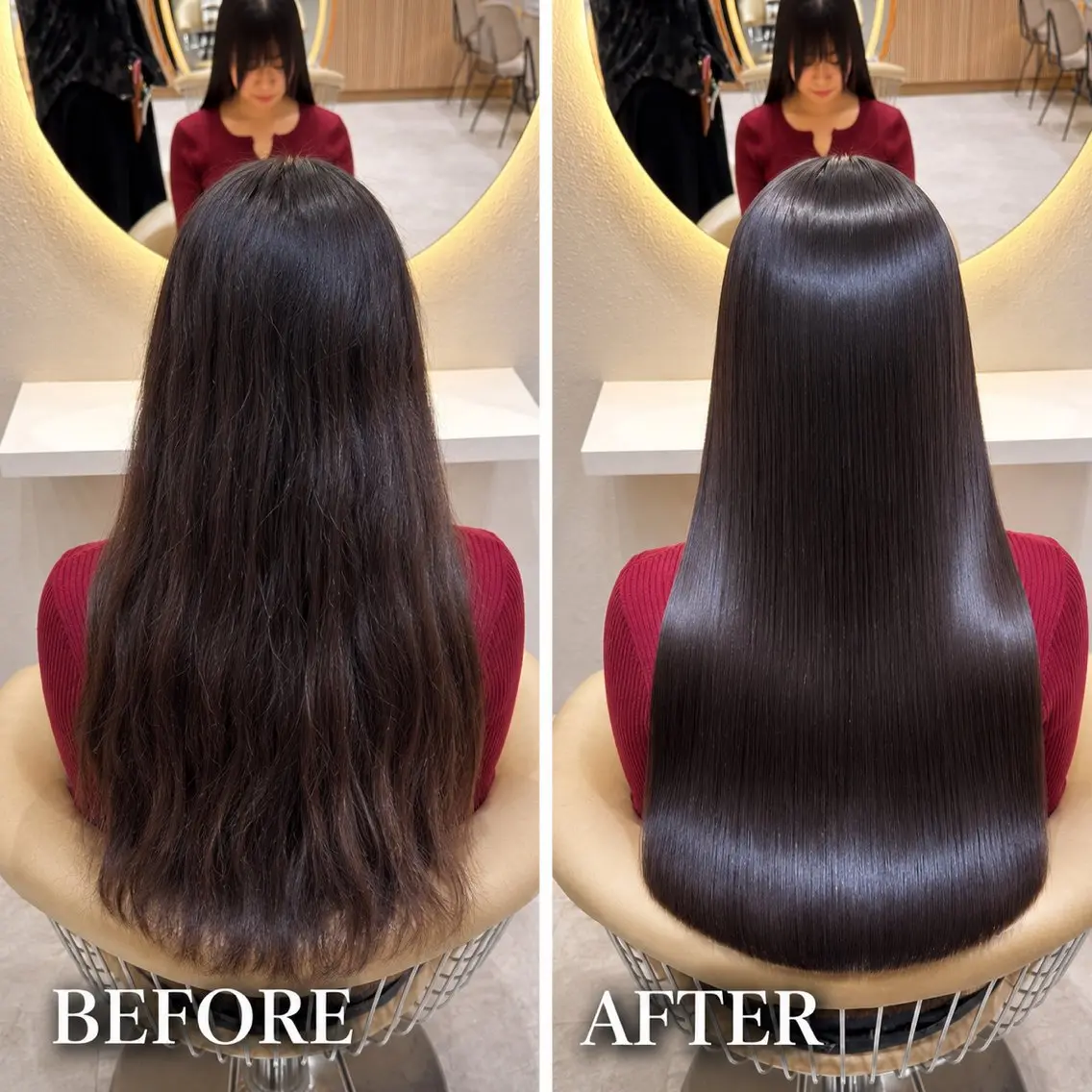ロング カラー カット ヘアカラー 縮毛矯正 トリートメント 美髪縮毛矯正✨🫧 レイヤー川村利幸のヘアスタイル