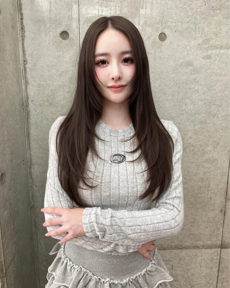 ロング カラー カット ヘアカラー トリートメント 韓国ヘア🇰🇷 レイヤー/芝春樹のヘアスタイル