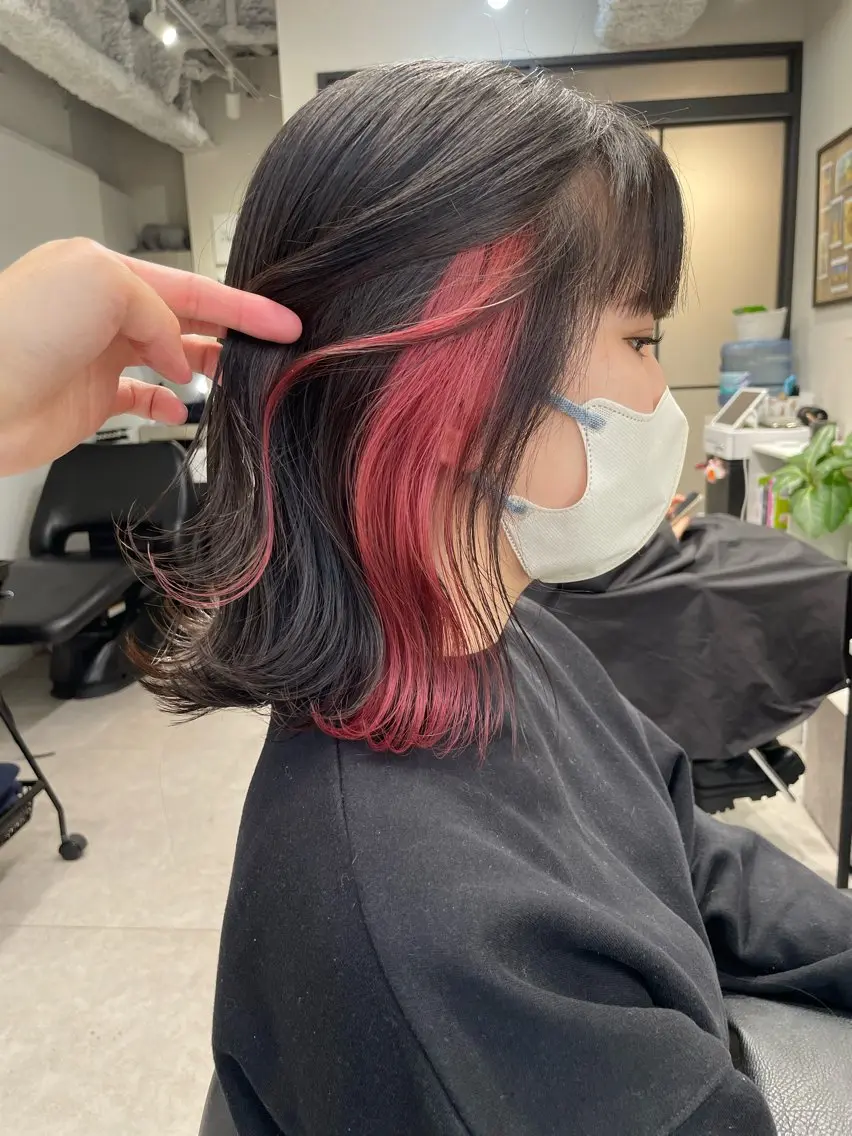 ミディアム カラー ヘアカラー トリートメント 髪質改善will hairdesignのヘアスタイル