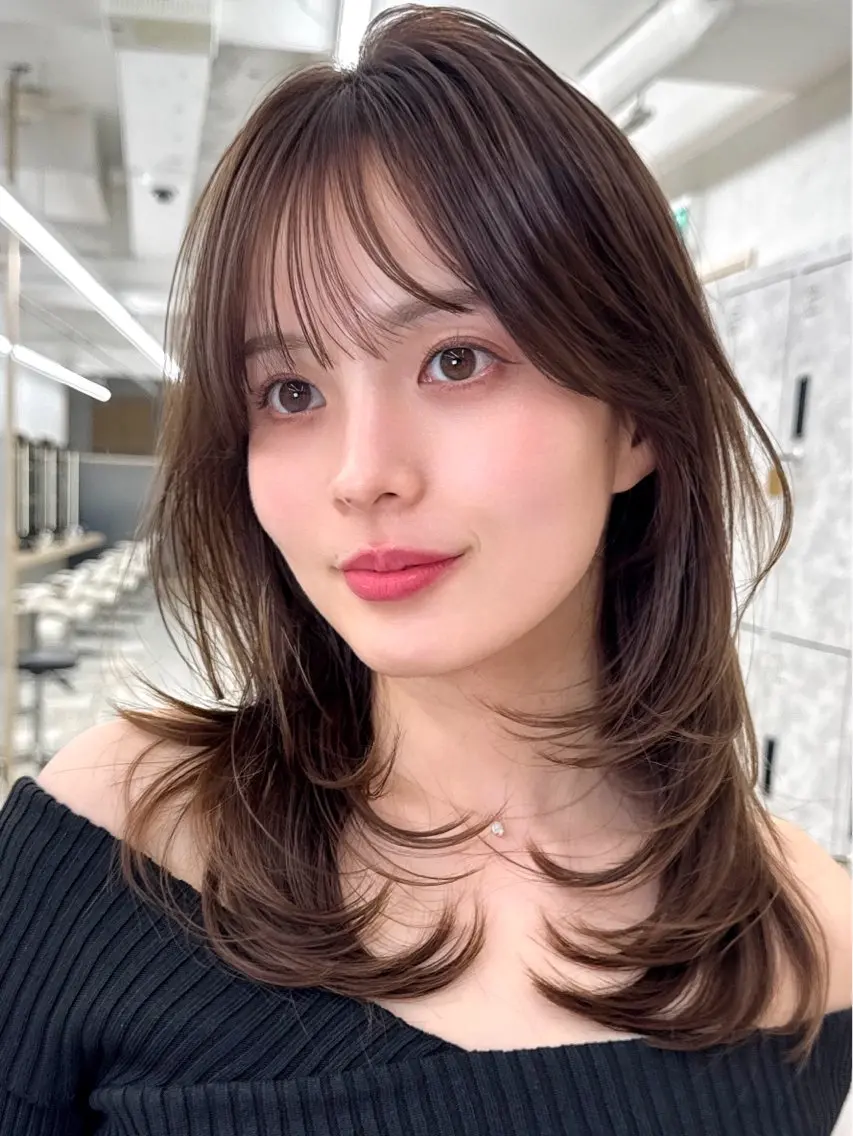 ロング カット ヘアカラー トリートメント 似合わせカット/ レイヤーカット/新谷のヘアスタイル