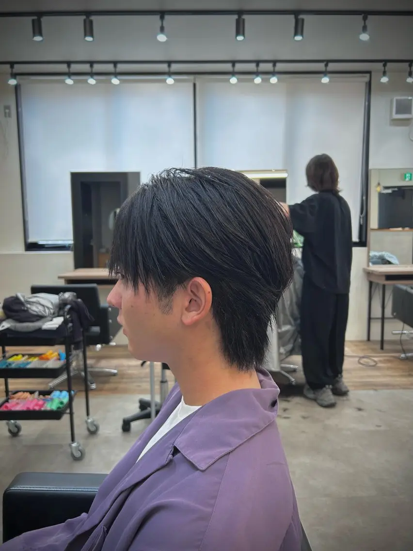 カラー メンズ メンズウルフカット ウルフカット アユム/ウルフ特化 /BLEACHi高崎のヘアスタイル