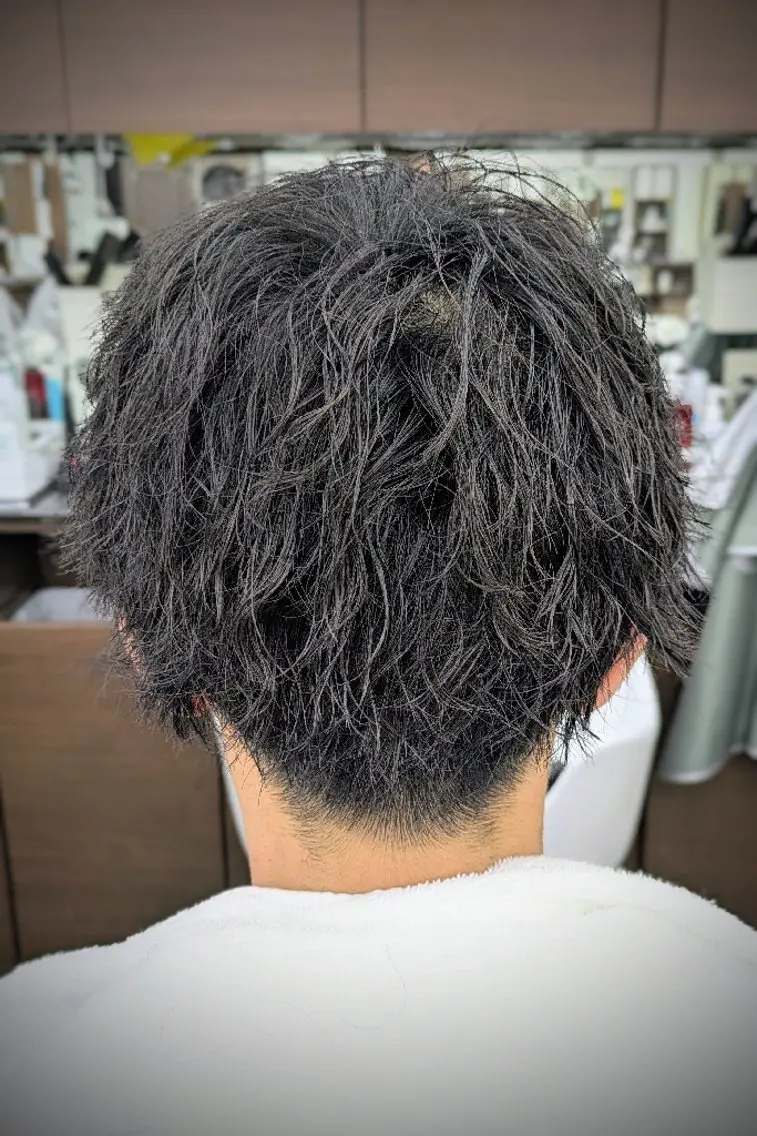 ショート パーマ 理容プラージュ燕三条 福井のヘアスタイル
