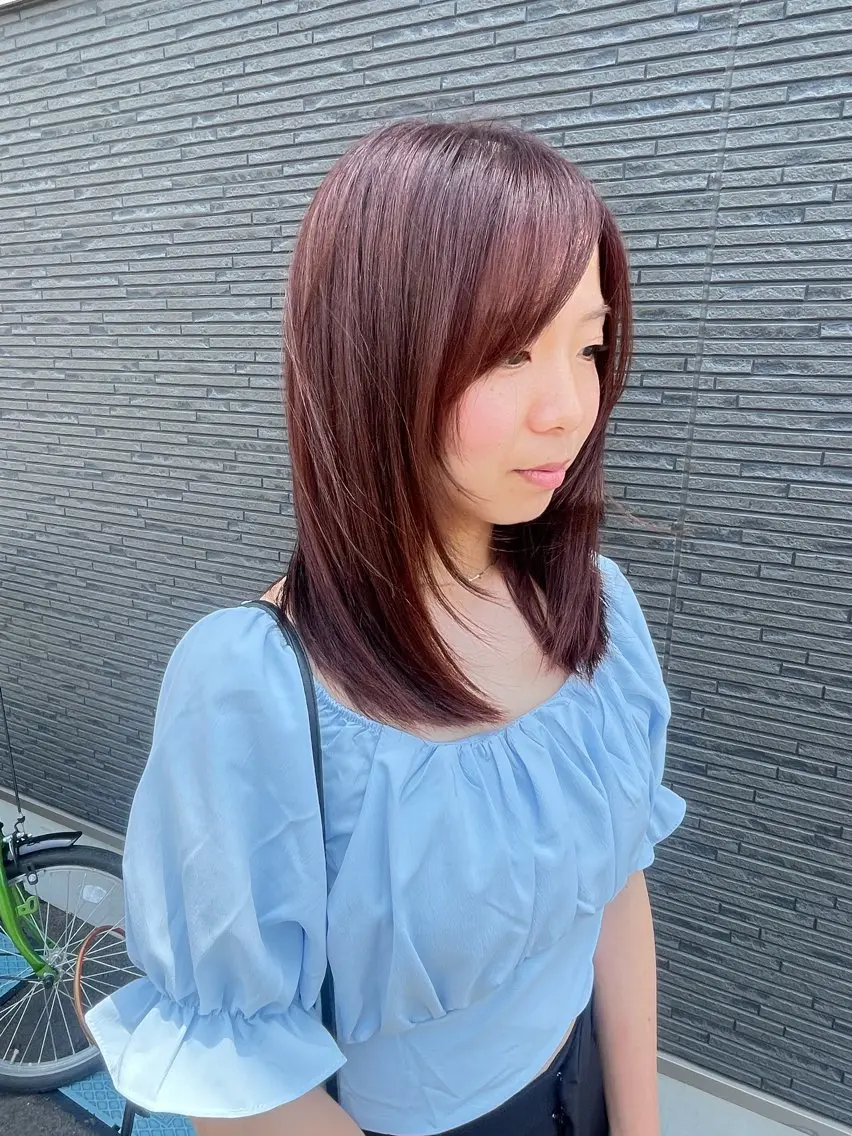 ミディアム レイヤーカット 谷山清和 ゆうやのヘアスタイル