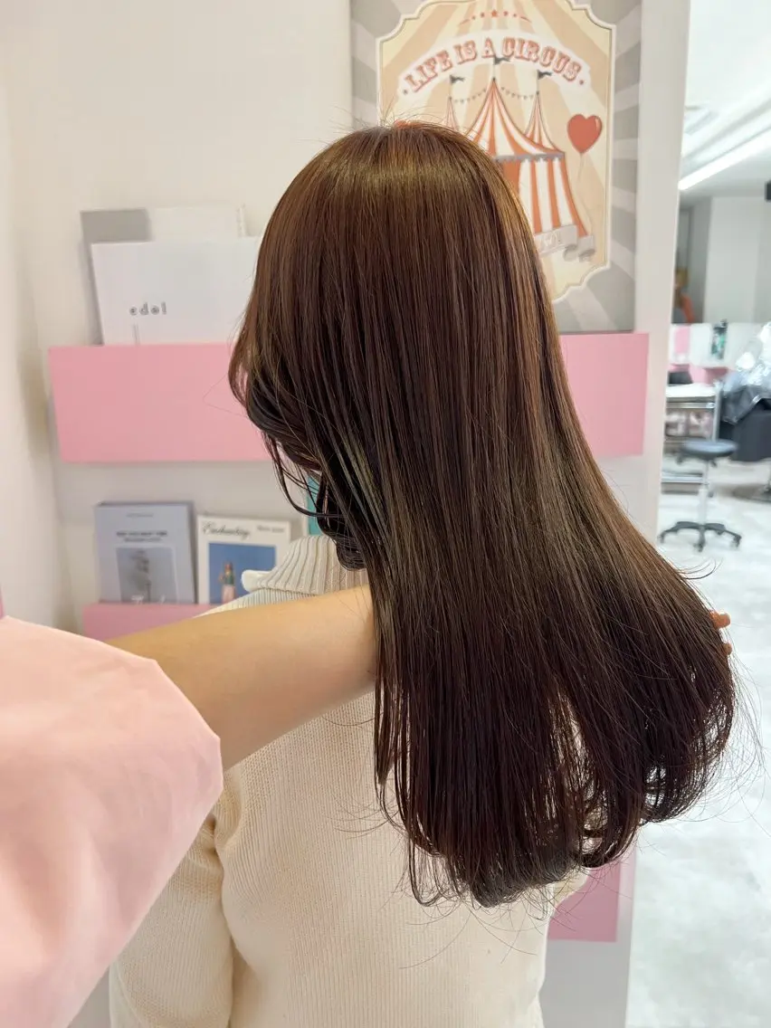 ロング カラー ヘアカラー トリートメント 🎀ダブルカラー/ ピンク×ガーリー🎀のヘアスタイル