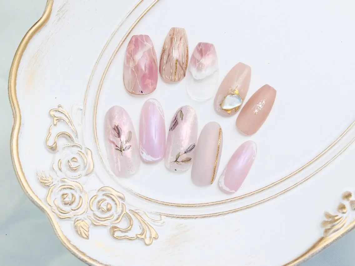 ネイル ハンドネイル ❤️💛REBEST 京橋　nailのネイルデザイン