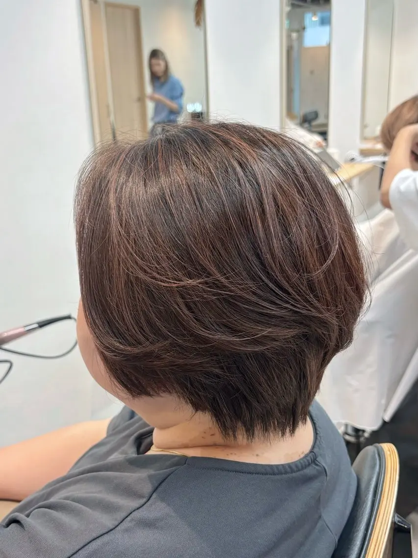 【ショートカット限定】ショートカット+ハイライト+フルカラー【練習モデル】の写真