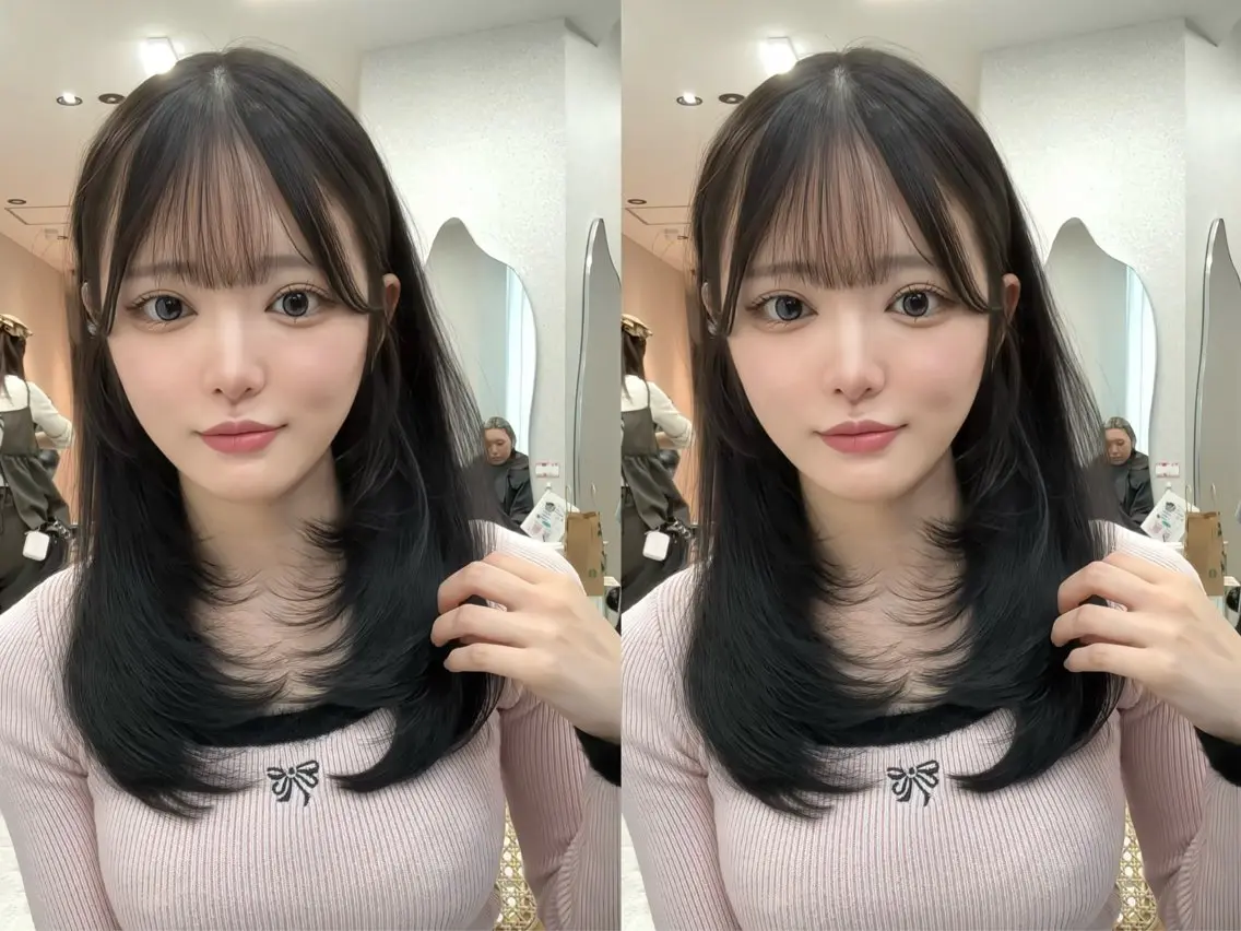 ミディアム カラー 透明感カラー レイヤーカット カット ヘアカラー トリートメント 香月 元希のヘアスタイル