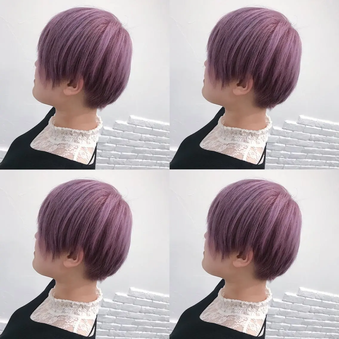ショート カラー ヘアアレンジ TAKUMAブリーチ /デザインカラーのヘアスタイル
