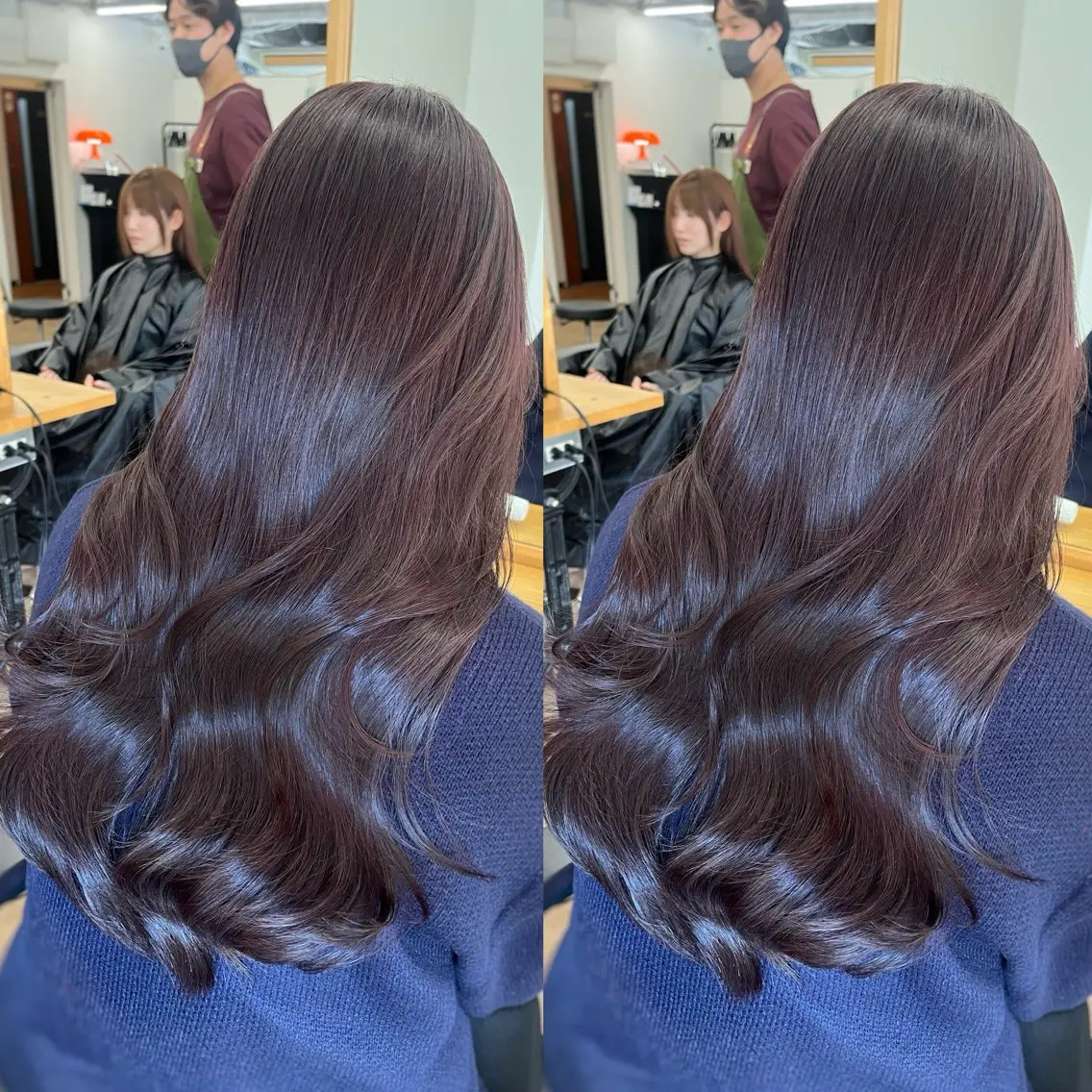 カラー ボルドーカラー 透明感カラー ダブルカラー 髪質改善 縮毛矯正 ヘアカラー トリートメント 💎髪質改善特化💎 RUITOのヘアスタイル