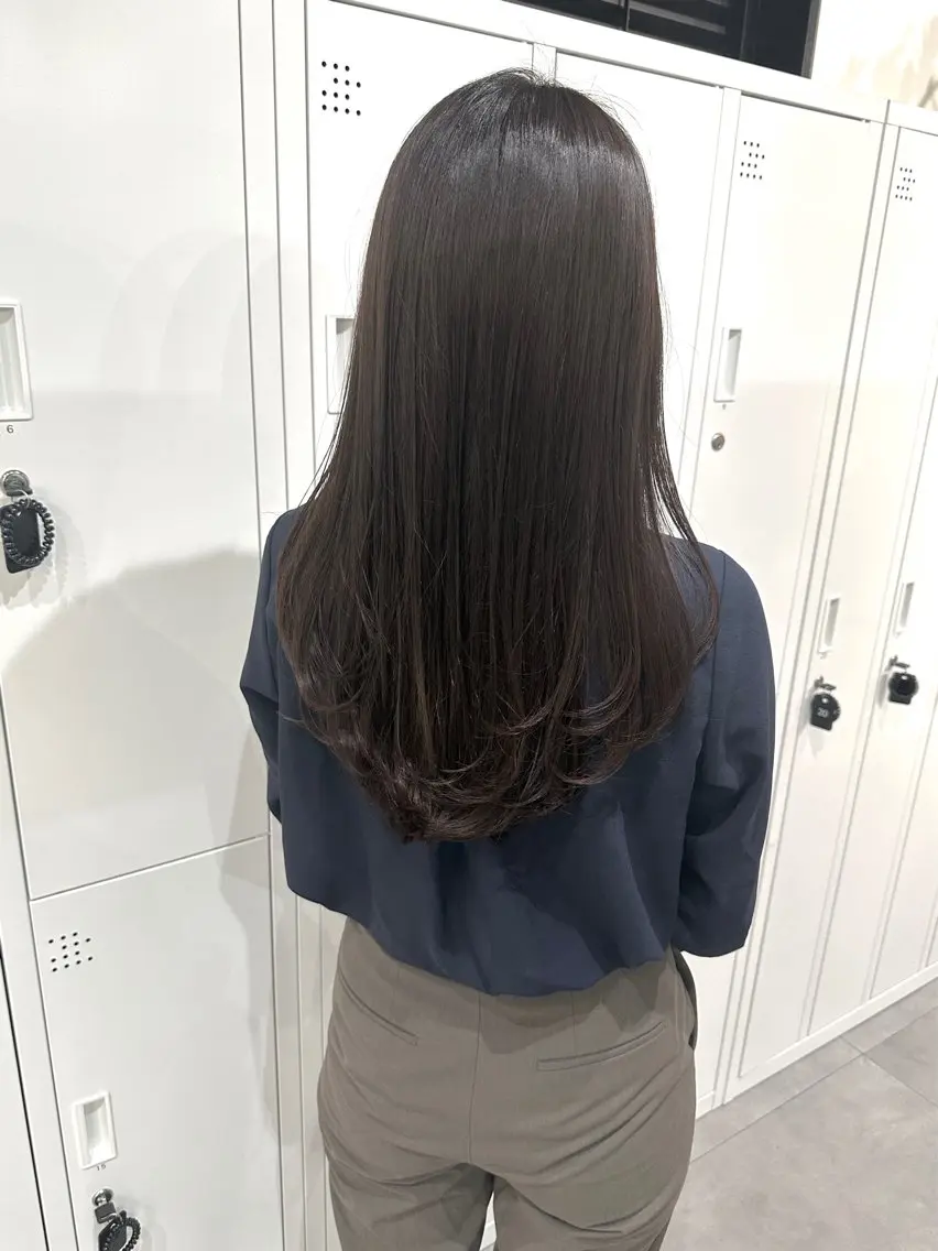 ロング カラー カット ヘアカラー トリートメント トレンド/顔まわり/ レイヤー/髪質改善のヘアスタイル