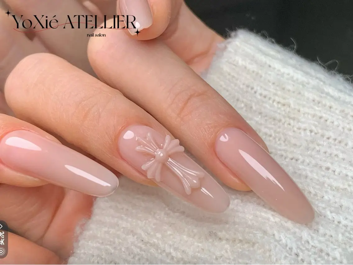 ネイル チークネイル フットネイル フレンチネイル ジェルネイル ガラスフレンチ Yoxie ミキのネイルデザイン