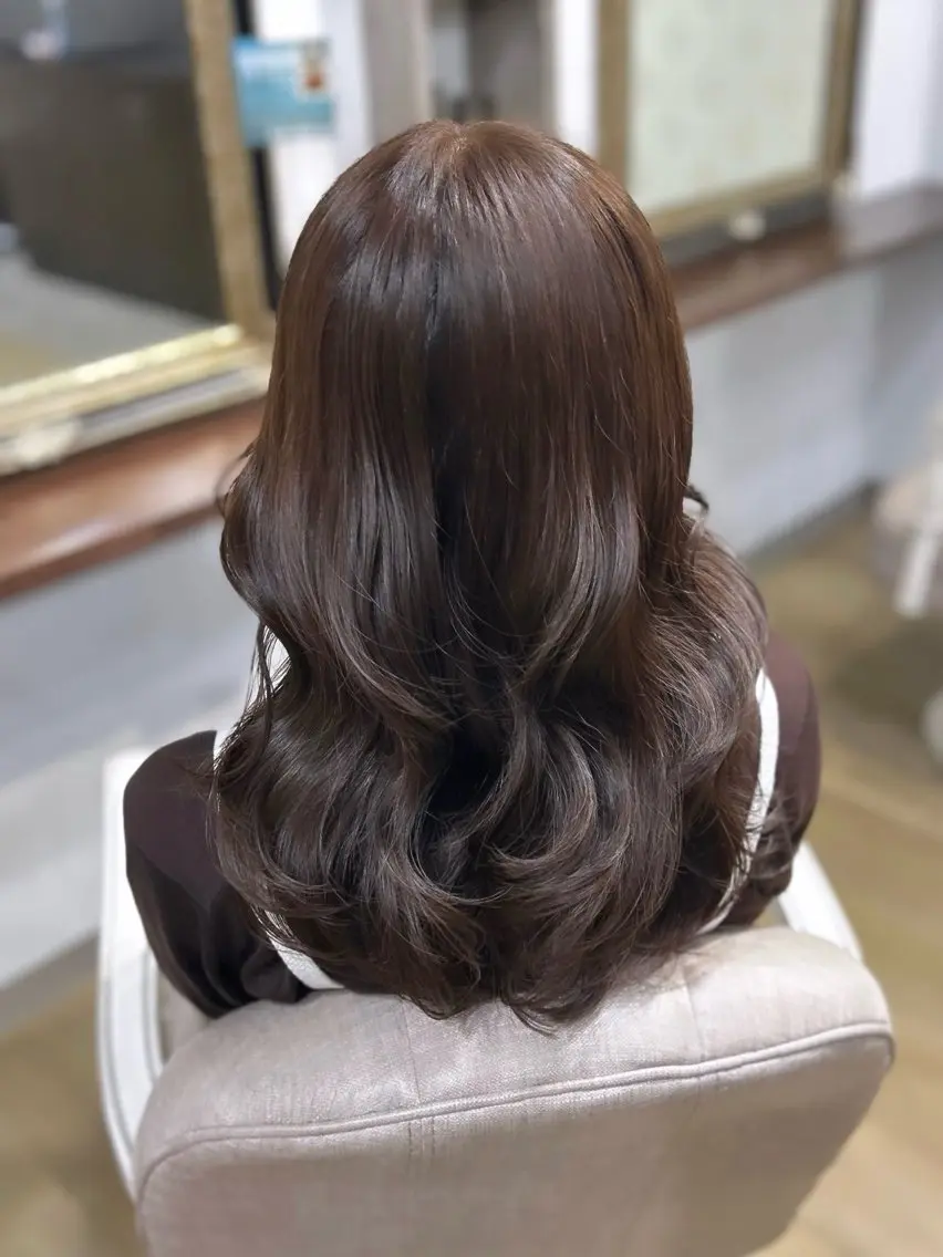 ロング カラー ブラウンカラー チョコレートブラウン ヘアカラー さや𝜗𝜚 カラーモデル募集中のヘアスタイル