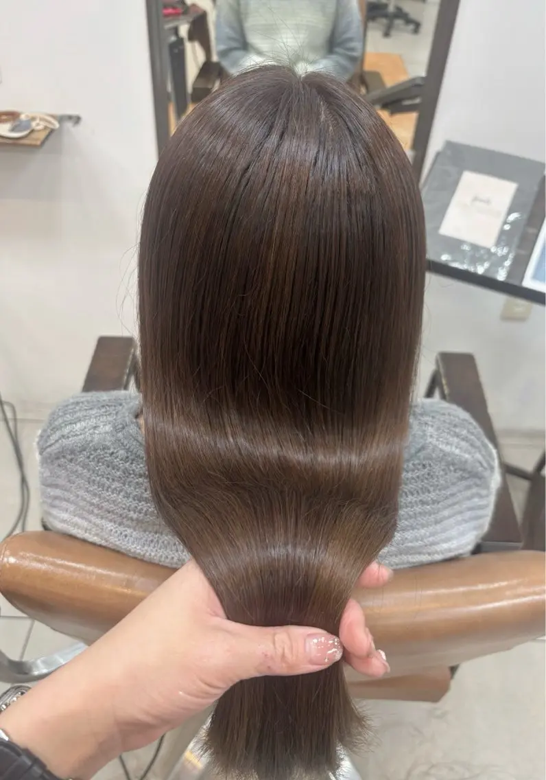 セミロング カラー ブラウンカラー ナチュラルブラウン カット ヘアカラー トリートメント 頭皮×髪質改善 透明感カラー💎中村のヘアスタイル