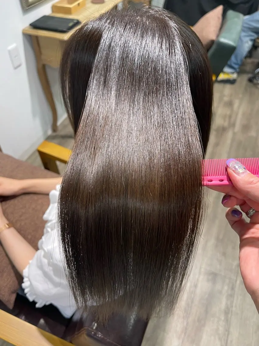 ロング 縮毛矯正 Felice Erikaのヘアスタイル