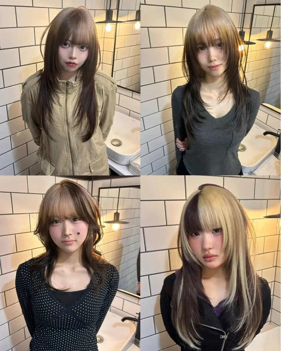 ロング カラー ブリーチ ケアブリーチ ハイトーンカラー koki /渋谷 /デザインカラーのヘアスタイル