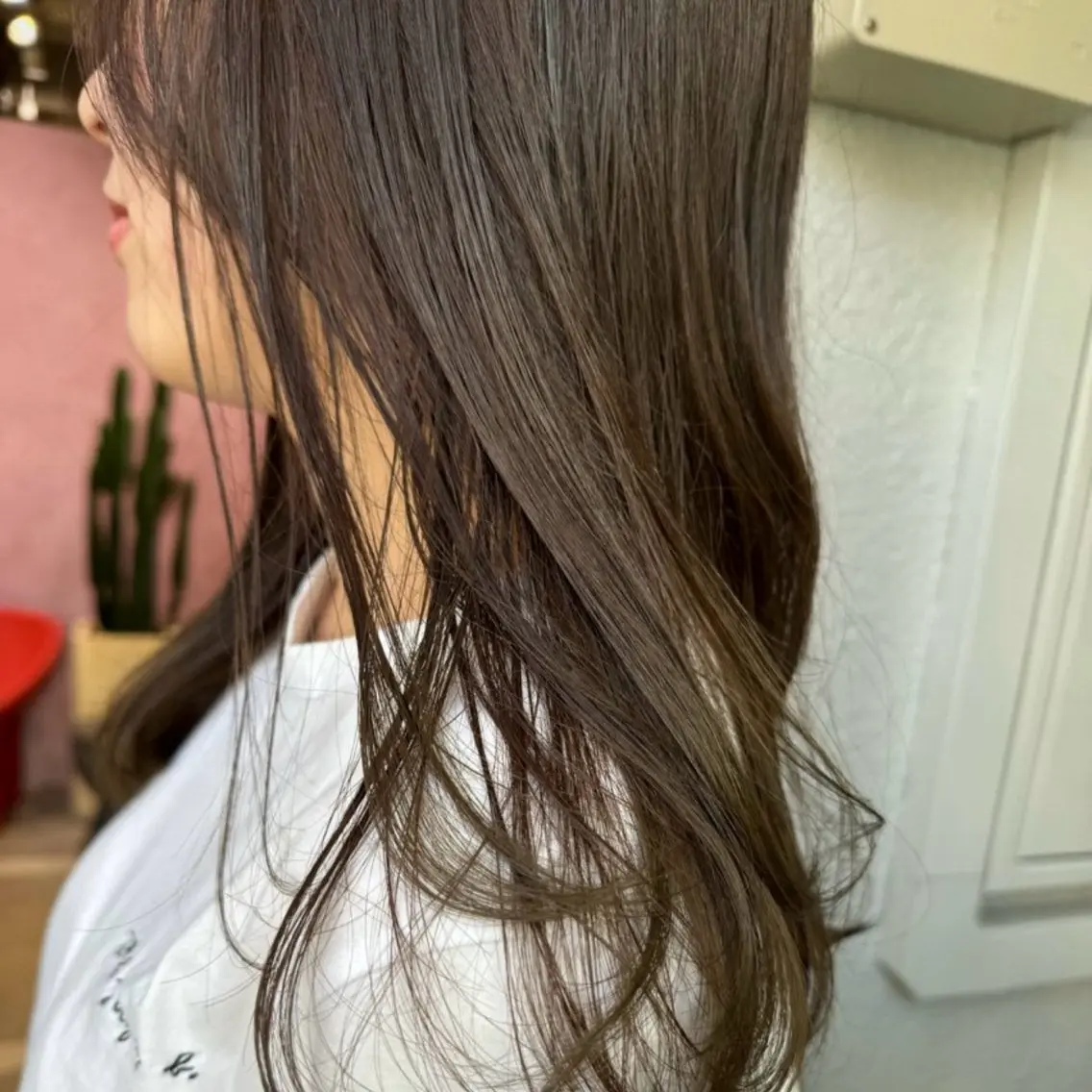 カラー オリーブ🎶アッシュ グレージュちひろ🧸のヘアスタイル