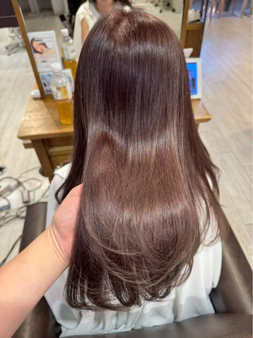 ロング カラー ブラウンカラー ヘアカラー 森下 乃安のヘアスタイル