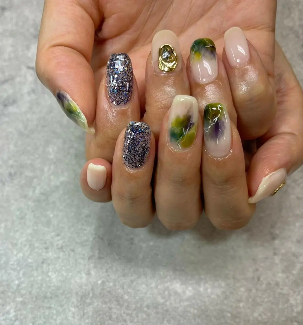 ネイル ニュアンスネイル 春ネイル ハンドネイル ハンドケア FASTNAIL PLUS 新宿店のネイルデザイン