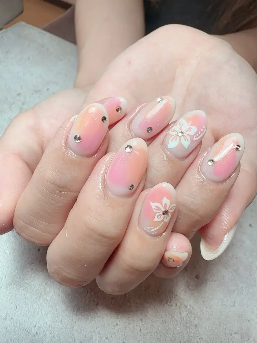 ネイル アートネイル 入学式 ハート マグネットネイル 持ち込み ハンドネイル Nailsalon Mimiy..♡のネイルデザイン