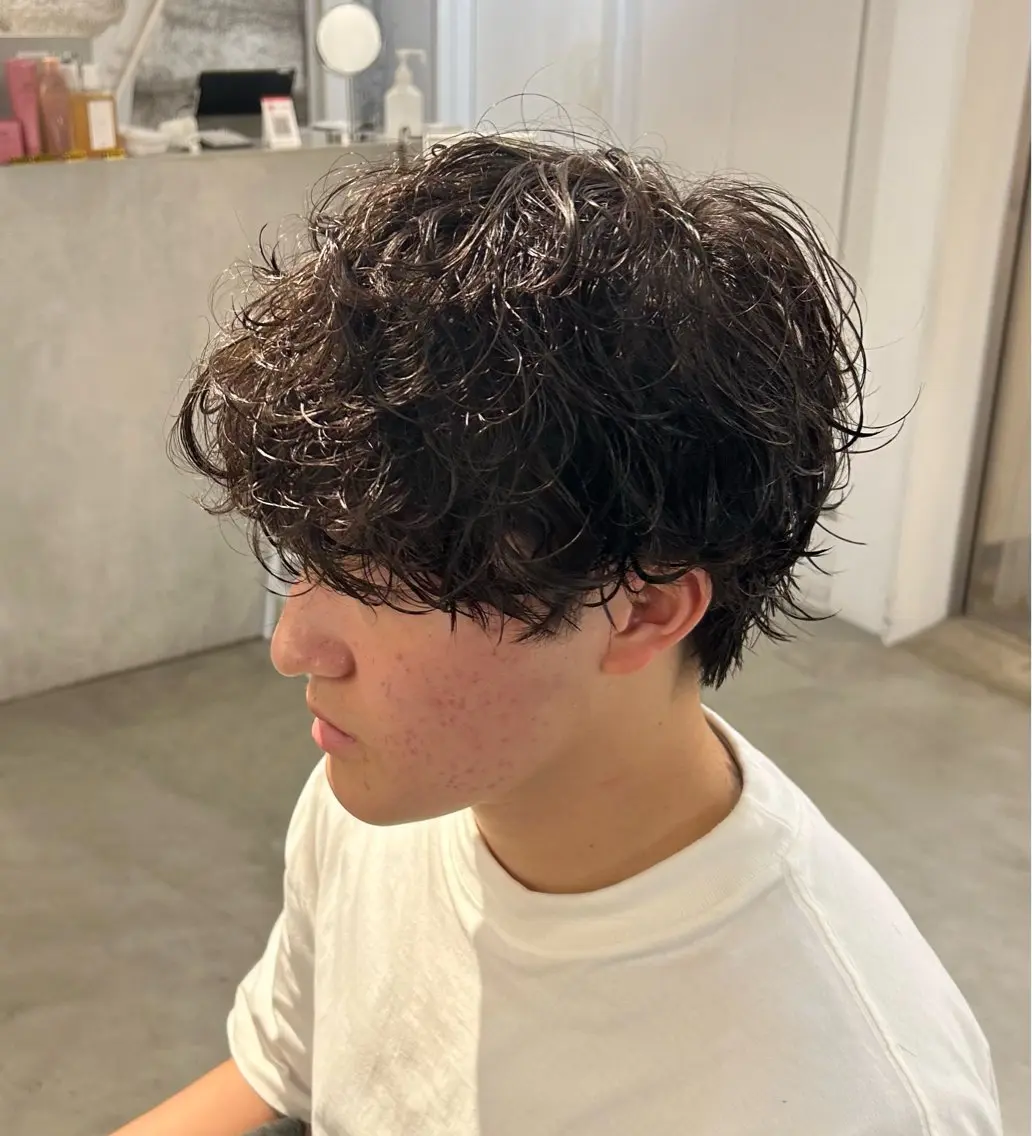 パーマ メンズ カット パーマ メンズ清潔感のプロ 💈メンズパーマ藤田のヘアスタイル