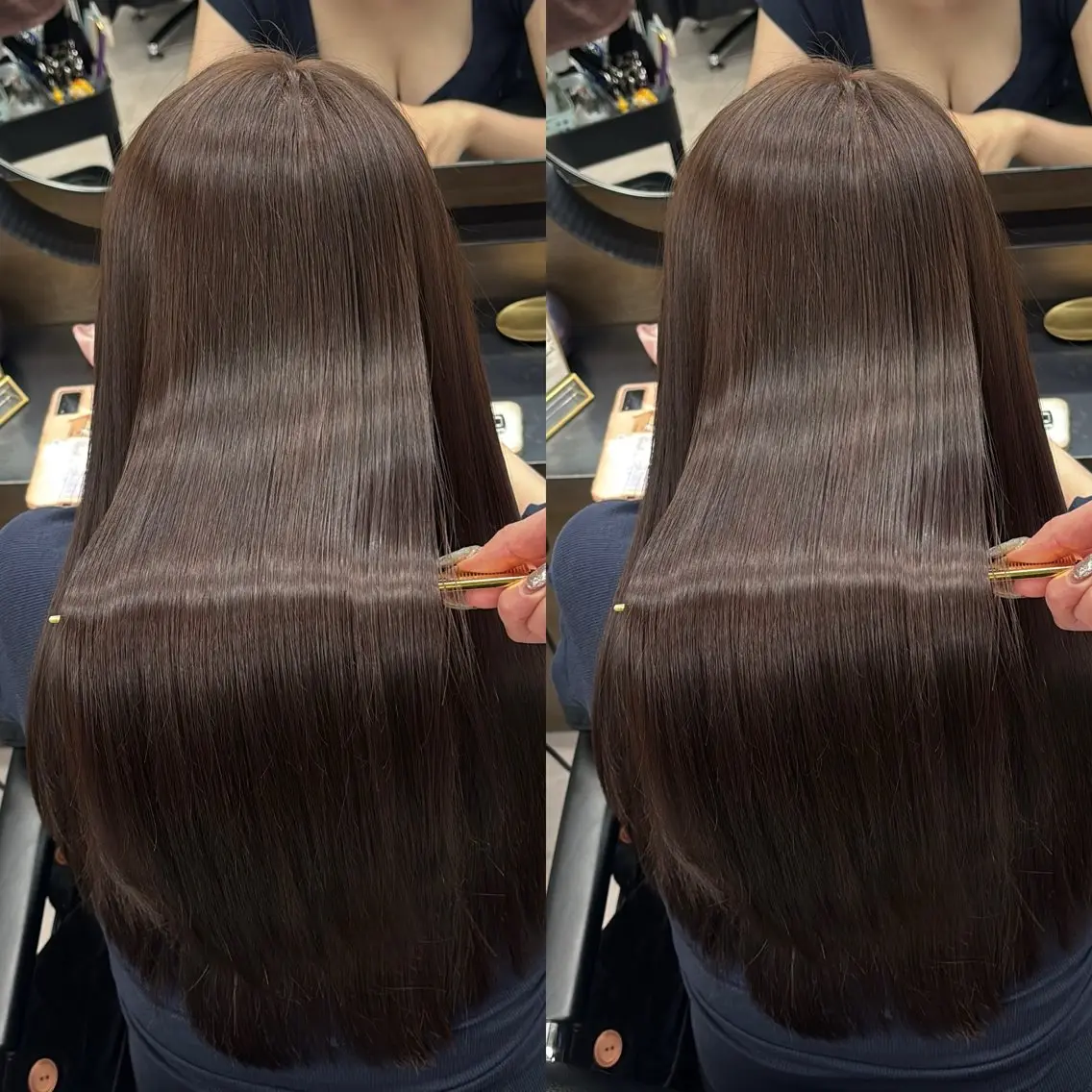 ロング カット ヘアカラー 縮毛矯正 トリートメント 今話題の艶髪矯正 美艶カラー/FUKAのヘアスタイル