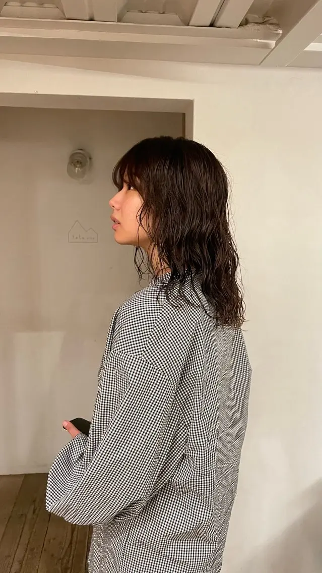セミロング カラー パーマ セミロングパーマ 原宿/ケパーマ 🧺ユウマのヘアスタイル