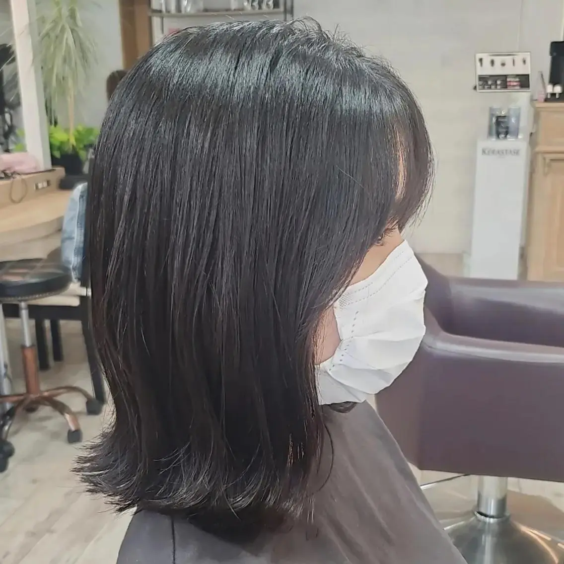 ミディアム 髪質改善/白髪ぼかし SHIONのヘアスタイル