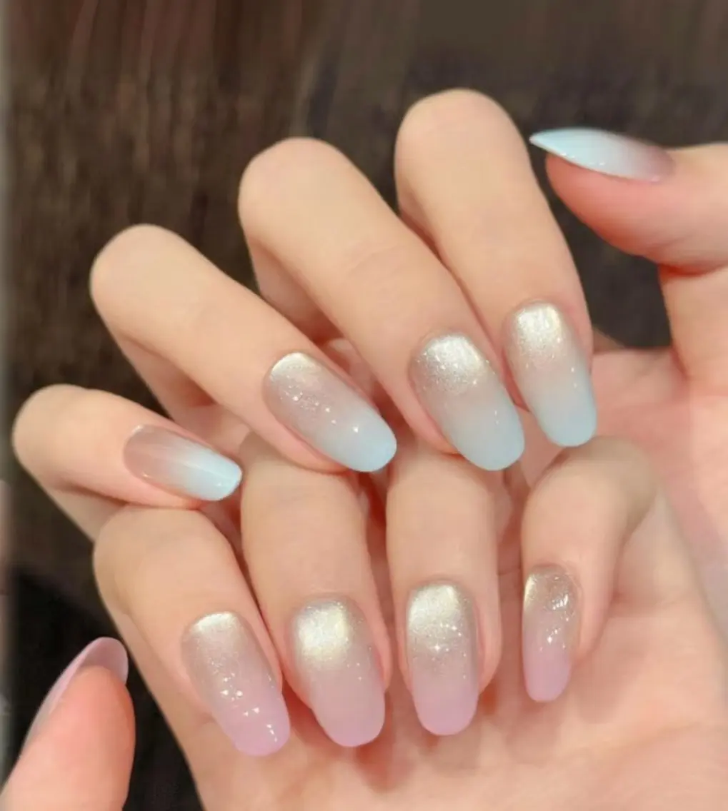 ネイル ハンドネイル H3 Nail Tsuki🦋💙のネイルデザイン