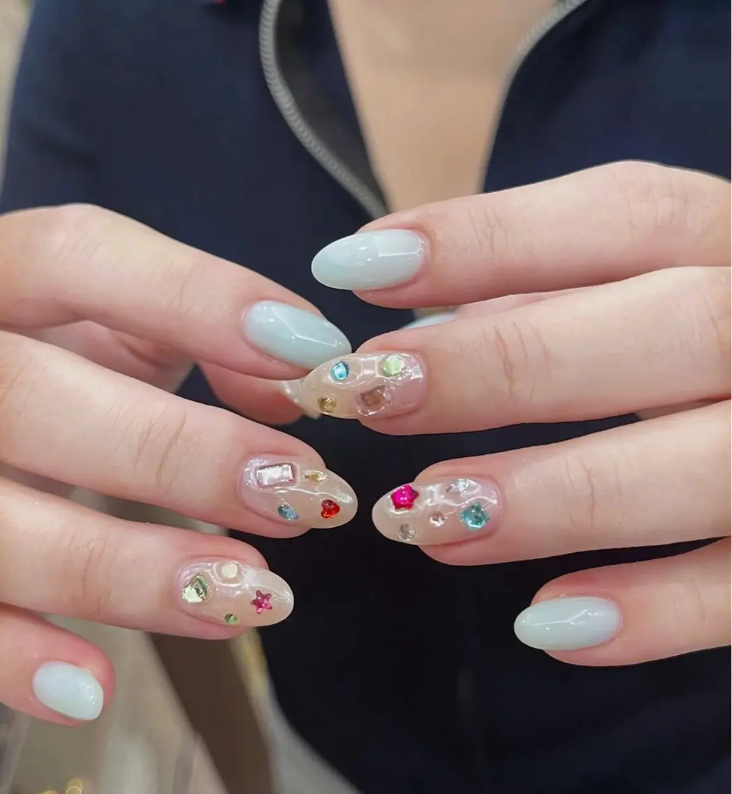 ネイル アートネイル ジェルネイル マグネットネイル ワンホンネイル ハンドネイル Minette nailrinrinのネイルデザイン