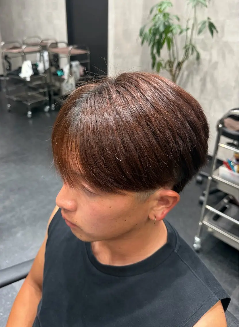 ミディアム メンズ マッシュ シースルーマッシュ カット 清水 悠羽のヘアスタイル
