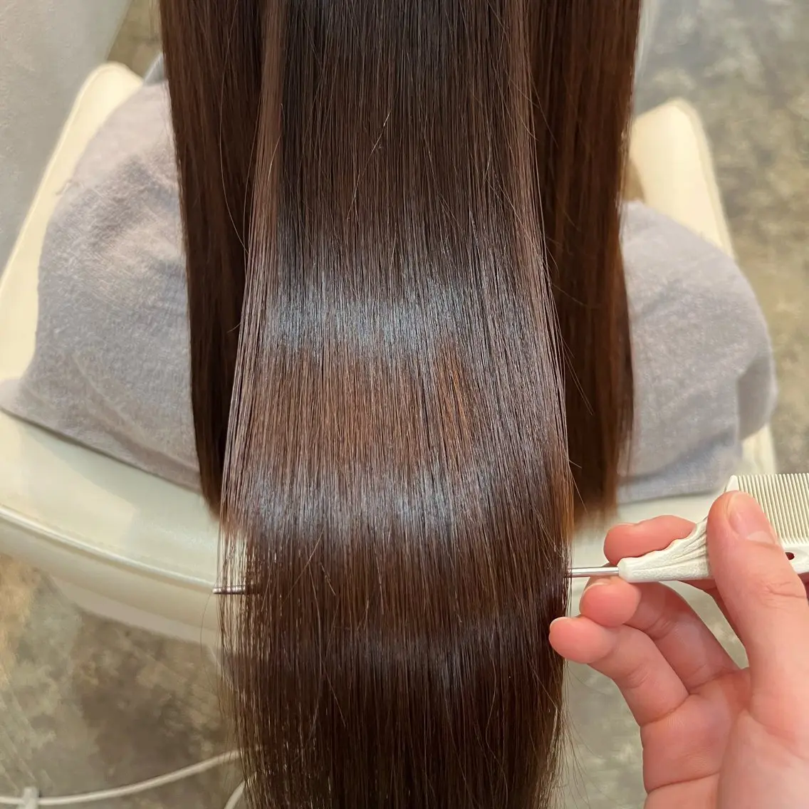 ロング くせ毛 縮毛矯正 朝海 咲希のヘアスタイル
