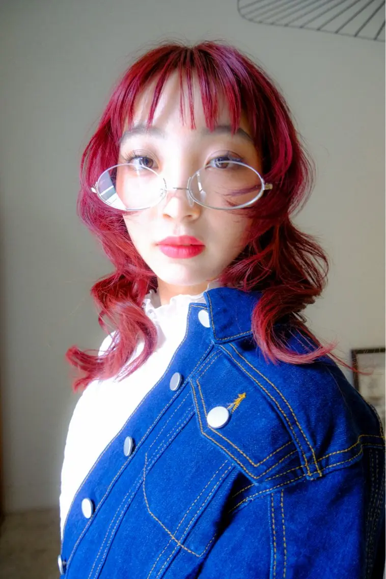 ミディアム ヘアカラー 竹市 彩乃のヘアスタイル